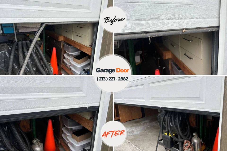 Before and after: garage door installation Port St. Joe, FL